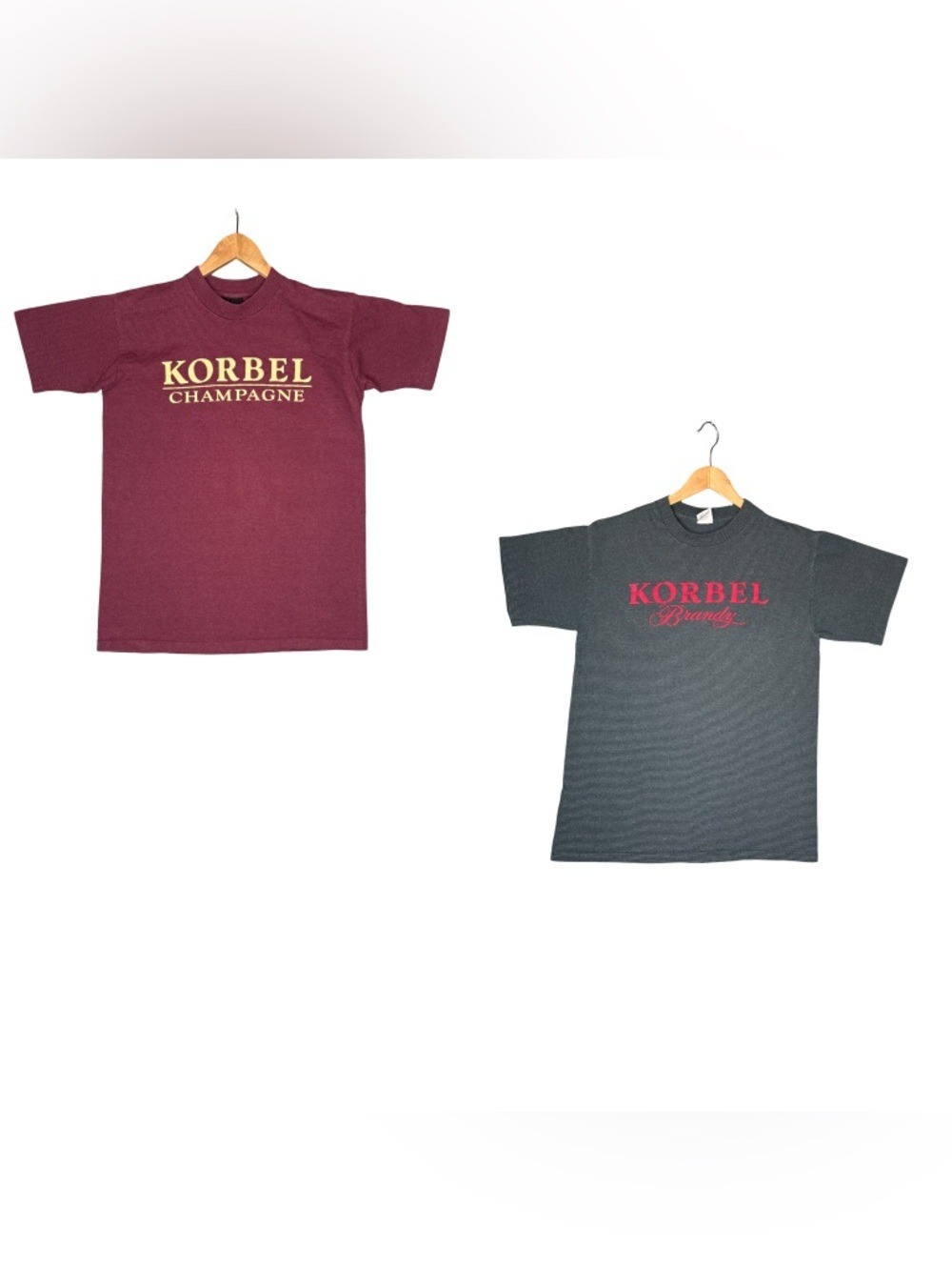 Korbel Logo Tee Set - Maroon & Green, Soft Cotton Blend Medium